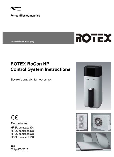 rolex hpsu rotex|ROTEX Control Operating instructions .